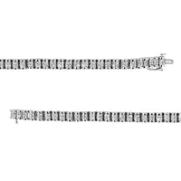 14K White Gold 3.00 Cttw Princess Diamond Composite Link Tennis Bracelet (I-J Color, I1-I2 Clarity) - 7.25