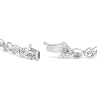 10k White Gold 1/2 Cttw Diamond Infinity Weave Link Bracelet (I-J Color, SI2-I1 Clarity) - 7