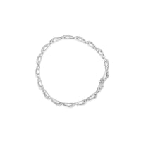 10k White Gold 1/2 Cttw Diamond Infinity Weave Link Bracelet (I-J Color, SI2-I1 Clarity) - 7