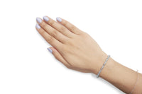 10k White Gold 1/2 Cttw Diamond Infinity Weave Link Bracelet (I-J Color, SI2-I1 Clarity) - 7