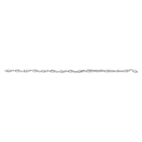 10k White Gold Diamond Accent Spiral Link Bracelet (H-I Color, I3 Clarity) - 7.5