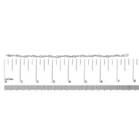 10k White Gold Diamond Accent Spiral Link Bracelet (H-I Color, I3 Clarity) - 7.5