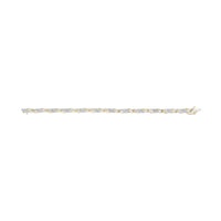 10K Yellow Gold 1.00 Cttw Diamond Wave Cluster Link Bracelet (J-K Color, SI1-SI2 Clarity) - 7