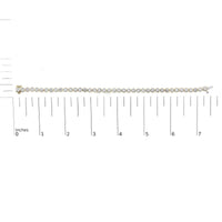 10K Yellow Gold 8.0 Cttw Bezel Set Round Diamond Tennis Bracelet