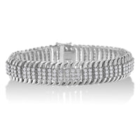 14K White Gold 5.0 Cttw Round Brilliant Cut Diamond 7