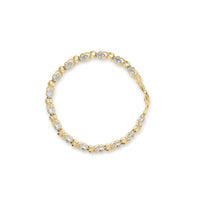 10K Yellow Gold 1.00 Cttw Diamond 5 Stone Floral Cluster and 