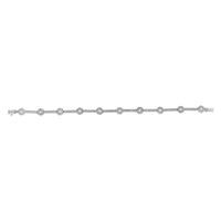14k White Gold 1/2 Cttw Pave Diamond Bar and Hoop 7