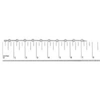 14k White Gold 1/2 Cttw Pave Diamond Bar and Hoop 7