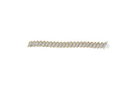 10K Yellow Gold 6.00 Cttw Pave Diamond S-Link Wave Link Bracelet (H-I Color, I2-I3 Clarity) - 7