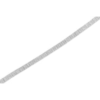 14K White Gold 6.00 Cttw Alternating Round and Baguette Diamond Tennis Bracelet (H-I Color, I1-I2 Clarity) - 7