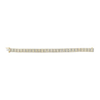 14K Yellow Gold Round and Baguette-Cut Diamond Bracelet (5.50 cttw, H-I Color, I1-I2 Clarity)