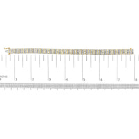 14K Yellow Gold Round and Baguette-Cut Diamond Bracelet (5.50 cttw, H-I Color, I1-I2 Clarity)