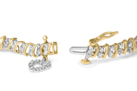 10K Yellow Gold over .925 Sterling Silver 2.0 Cttw Diamond Heart Charm 7
