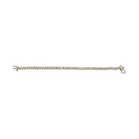10K Yellow Gold 2.0 Cttw Diamond 2 Row Link and Heart Charm 7