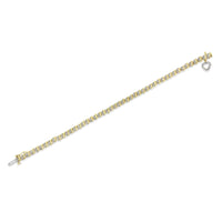 10K Yellow Gold 2.0 Cttw Diamond 2 Row Link and Heart Charm 7