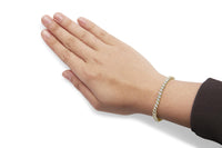 10K Yellow Gold 2.0 Cttw Diamond 2 Row Link and Heart Charm 7
