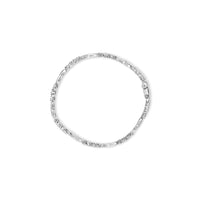 14k White Gold 2 1/2 Cttw Diamond Alternating Floral Cluster and Oval Link 7