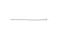 14k White Gold 2 1/2 Cttw Diamond Alternating Floral Cluster and Oval Link 7