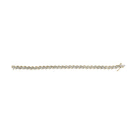 10k Yellow Gold 1.00 Cttw Round-Cut and Baguette-Cut S-Link 7.25