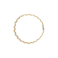 10k Yellow Gold 1.00 Cttw Baguette-Cut Diamond Spiral Link 7.50