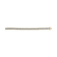 2 Micron 14KT Gold Plated Sterling Silver Diamond Tennis Link Bracelet (4 cttw, J-K Color, I1-I2 Clarity)