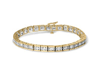 14K Yellow Gold 4.00 Cttw Channel Set Diamond Tennis Bracelet (J-K Color, I1-I2 Clarity) - 7.5