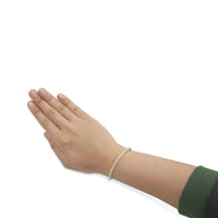 14K Yellow Gold 3 1/8 Cttw Diamond Swirl Link Bracelet (H-I Color, I1-I2 Clarity) - 7
