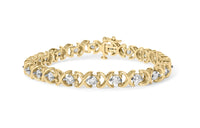 14K Yellow Gold 5.00 Cttw Round-Cut Diamond X-Link 7.5