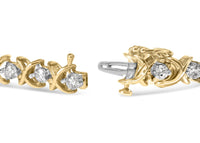 14K Yellow Gold 5.00 Cttw Round-Cut Diamond X-Link 7.5