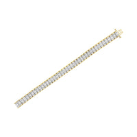 14K Yellow and White Gold 5.0 Cttw Round & Baguette Cut Diamond 7