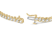 10K Yellow Gold 2.00 Cttw Round-Cut Diamond S-Link 7