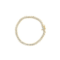 10K Yellow Gold 2.00 Cttw Round-Cut Diamond S-Link 7