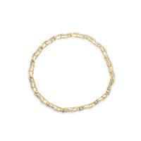 10K Yellow Gold 3.00 Cttw Round-Cut and Baguette-Cut Diamond 'XOXO' Floral Design 7.50