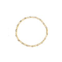 10K Yellow Gold 1.00 Cttw Round Cut Diamond Cross Link 7