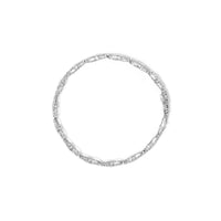 10K White Gold 1.00 Cttw Round-Cut Diamond Tennis Bracelet with Swirl Link (H-I Color, I3 Clarity) - 7