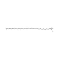 10K White Gold 1.00 Cttw Round-Cut Diamond Tennis Bracelet with Swirl Link (H-I Color, I3 Clarity) - 7
