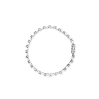 14K White Gold 2.00 Cttw Diamond Bar and Link Tennis Bracelet (H-I Color, SI1-SI2 Clarity) - 7
