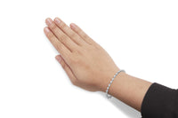 14K White Gold 2.00 Cttw Diamond Bar and Link Tennis Bracelet (H-I Color, SI1-SI2 Clarity) - 7