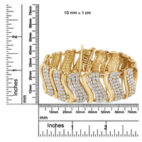 14K Gold 15.0 Cttw Diamond Chevron Wave 7.25
