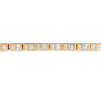 14K Yellow Gold Round and Baguette-Cut Diamond Bracelet (2.00 cttw, H-I Color, SI2-I1 Clarity)