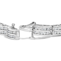 14K White Gold Round-Cut Diamond Bracelet (3.22 cttw, H-I Color, I1-I2 Clarity)