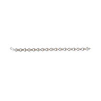 10K Rose and White Gold 1/4 Cttw Diamond Infinity Loop and Swirl Link Bracelet