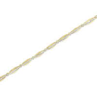 14K Yellow Gold 2.0 Cttw Round Brilliant-Cut & Baguette Cut Diamond Bezel and Tapered Link 7
