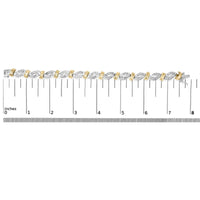 14k Two Toned Gold 2.00 Cttw Diamond Bypass and Swirl Link Bracelet (H-I Color, SI1-SI2 Clarity) - 7