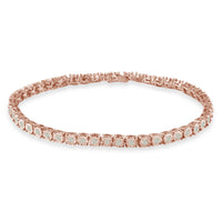.925 Sterling Silver 1.0 Cttw Diamond Miracle Tennis Bracelet (I-J Color, I3 Clarity)