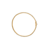 14K Yellow Gold 4.00 Cttw Diamond Trio Cluster Link Bracelet (H-I Color, I1-I2 Clarity) - 7