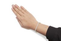 14K Yellow Gold 4.00 Cttw Diamond Trio Cluster Link Bracelet (H-I Color, I1-I2 Clarity) - 7