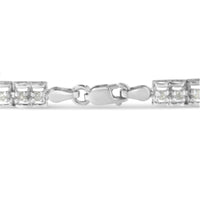 .925 Sterling Silver Diamond Double-Link 7