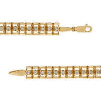 .925 Sterling Silver Diamond Double-Link 7