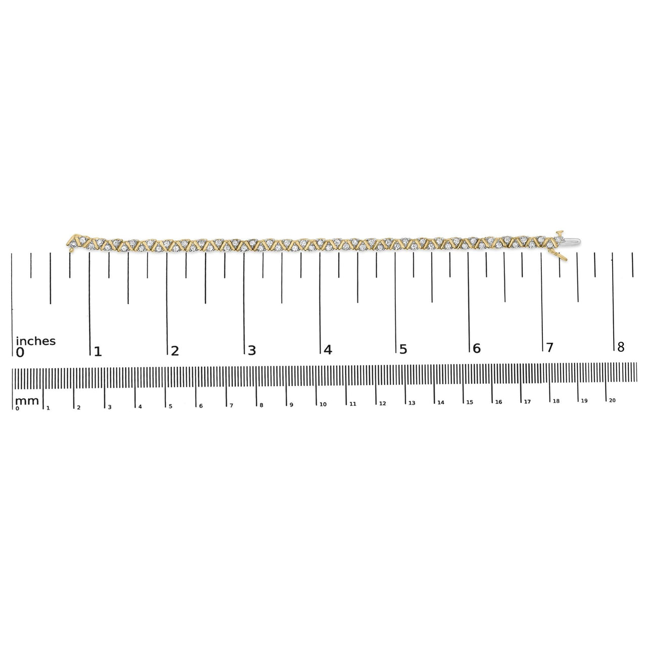 14K Yellow Gold Round-Cut Diamond Bracelet (4.00 cttw, H-I Color, I1-I2 Clarity)